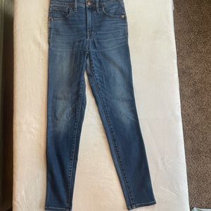 Madewell Ladies Jeans 27X30 10” High Rise Skinny Ankle